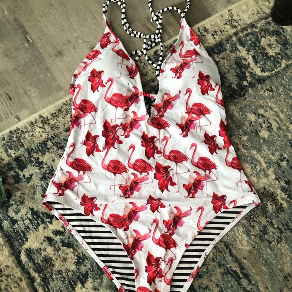 Cupshe flamingo one piece swimsuit